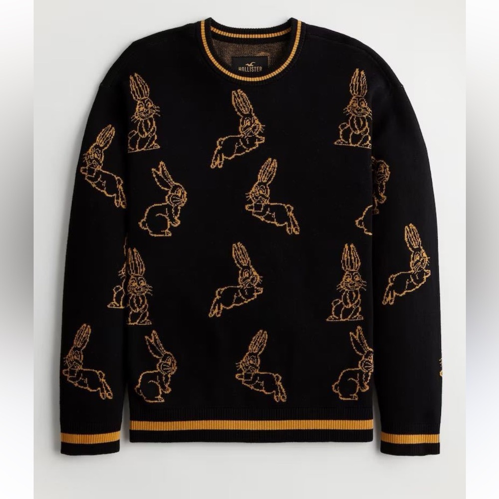 Hollister‎ Black Gold Rabbit Sweater